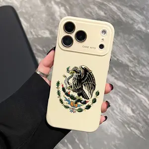 Eagle Design Dopamine Ins Style Solid Color Phone Case with Ultra Skin friendly Touch, All Inclusive Lens Phone Case Suitable Compatible with iPhone 17 Pro Max Phone Case 17Air 17 16E 16 15Plus 15 Pro Max 14 13 12 Phone Cases