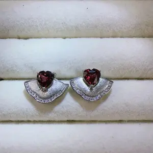 <PingEast jewelry > garnet earrings