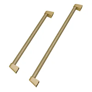 ZLINE Autograph Edition 30 in. Built-In Refrigerator Helix Handles (Set of 2) in Champagne Bronze (RBIVHZ-K-CB-30)