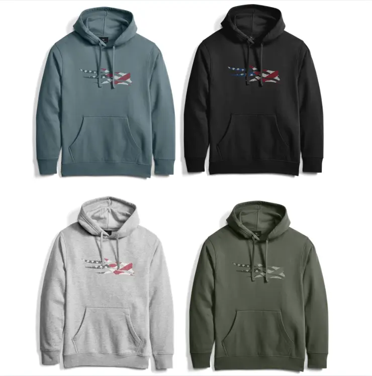 Icon Flag II Pullover Hoodie 2026 – Patriotic Graphic Fleece Sweatshirt, Comfortable Adjustable Hooded Pullover for Men, Casual Outdoor Streetwear