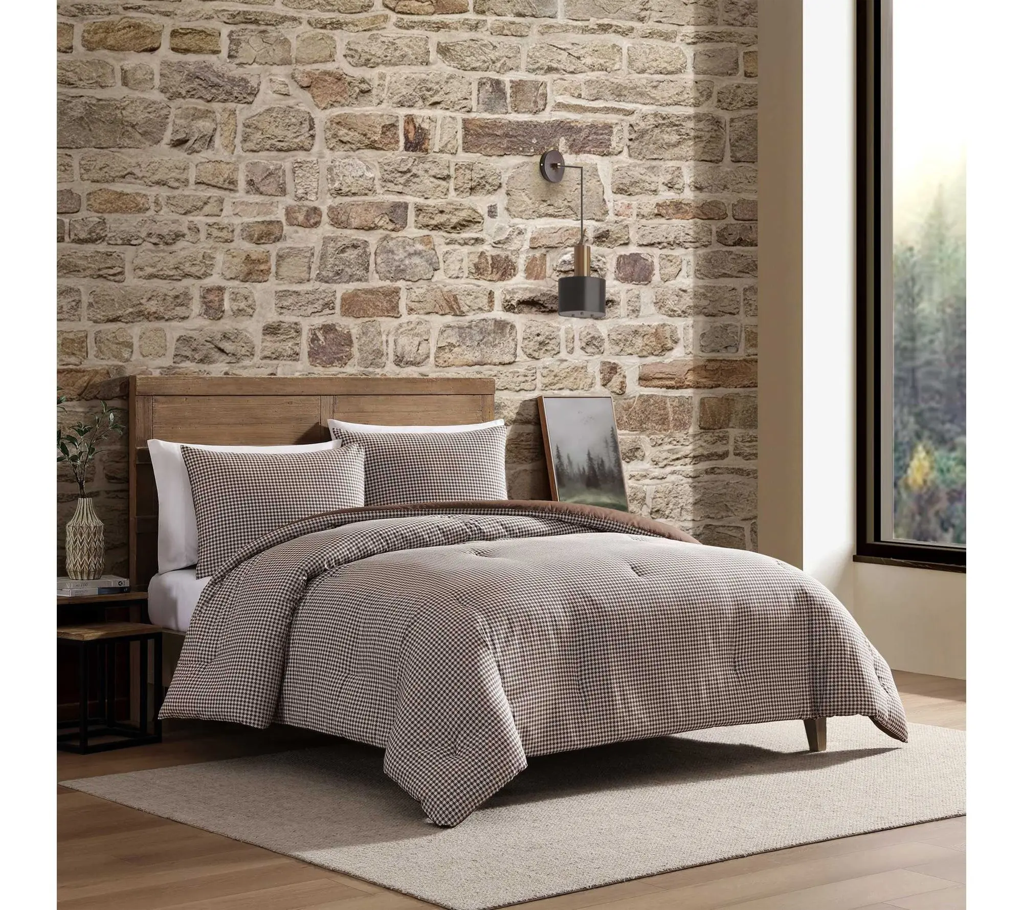 Eddie Bauer Harrison Beige Cotton Twin Comforter Set