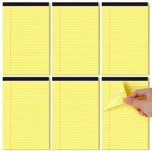 6 PCS Small Legal Pads 5x8, Narrow Ruled Small Note Pads 5x8, Micro Perforated Writing Pad, College Ruled Legal Notepads 5x8 for Study, Office, To-Do Lists(30 Sheets/Small Notepad)