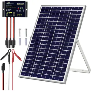 Solar Panel Kit 30W 24V, Intelligent  10A PWM Controller,  Outdoor Solar  Charger for RV  Boat Marine Tractor Camping, 24   Solar Panel Charger (30W 24V)