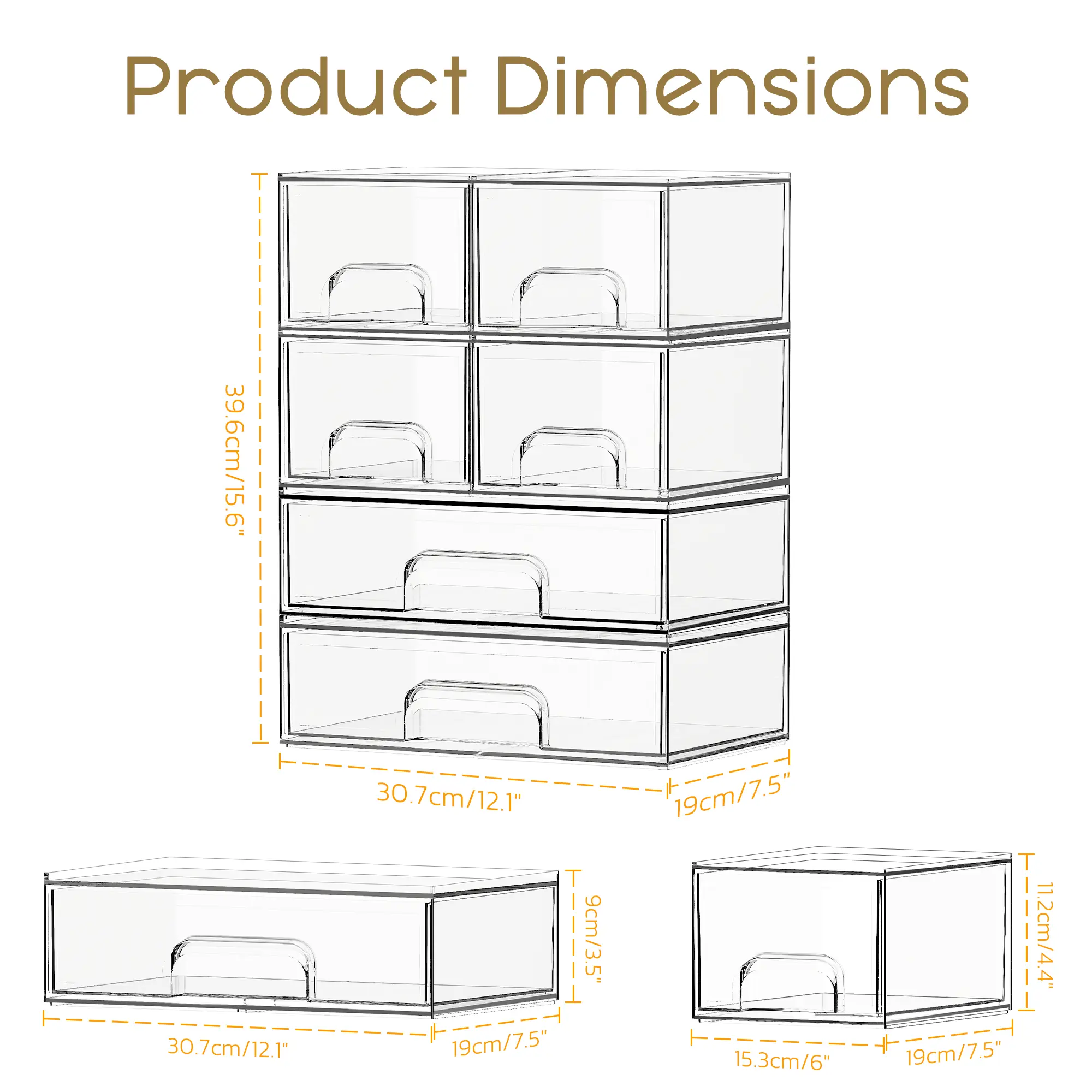 6 Pack【4 Small+2 Wide】