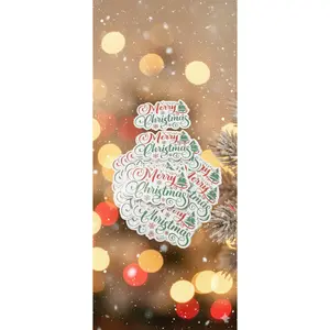 Vibrant Merry Christmas Stickers for Gifts & Decor