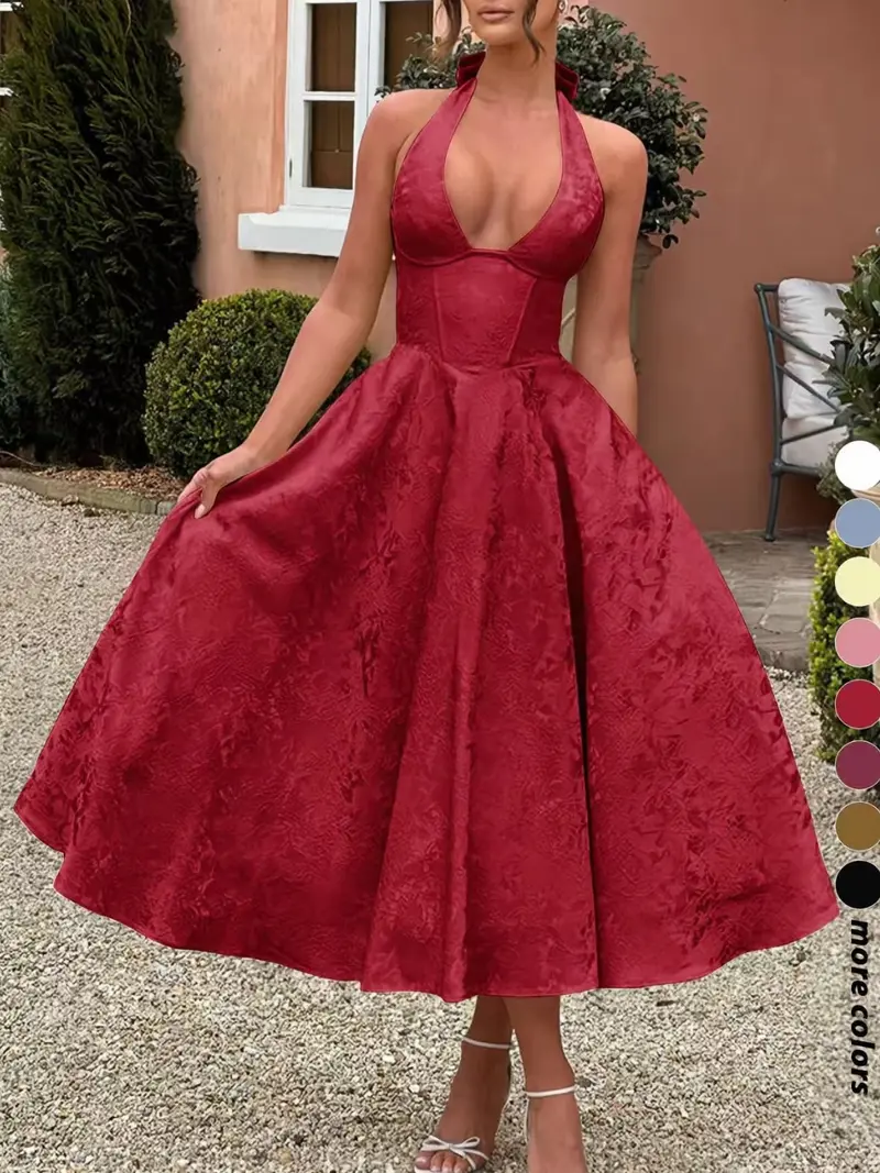 shein pink halter dress - TikTok Shop