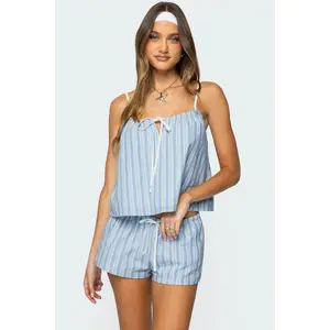 Birkley Striped Babydoll Top