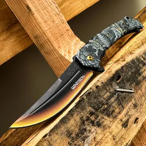 8” Outdoors Man Bushcraft Hunting Tactical EDC Everyday Samurai Print Pocket Knife, Camping Gear Folding Knife, Survival Tool Accessories, Father’s Day Gift, Birthday Gift, Christmas Gift