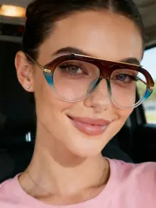 New Oval Frame Fashion Glasses with Unique High-Quality Metal Legs, Distinct Metal Temples, Stylish Accessory for Men and Women, Daily Minimalist Decor, Trendy Casual Eyeglasses