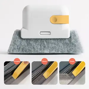 4Pcs 2 in 1 Cleaning Brush Set Detachable Window Track Cleaner with Strong Bristles Stubborn Dirt Remover for Window Seals & Glass Door Tracks