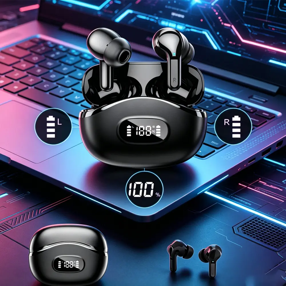 ANKRIYUL I63 Bluetooth Wireless TWS In-Ear Game Earphones - DEHP-Free Electronic Audio Headphones for Hiking, Cycling, Smartphones, Not Water Resistant
