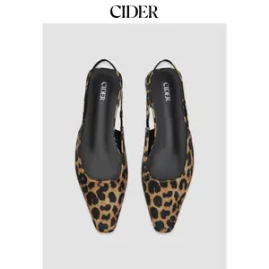 Cider [size 6-11] LEOPARD PRINT SLINGBACK FLATS