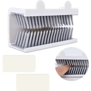 zhengwanhh09j Wall Mounted Shower Hair Catcher, Reusable Bathroom Hair Collector, Easy Install Hair Trap Prevents Drain Clogs (White)