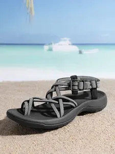 DREAM PAIRS Women's Walking Sandals With Arch Support Elastic Strap Summer Sport Athletic Casual Hiking Outdoor Sandal