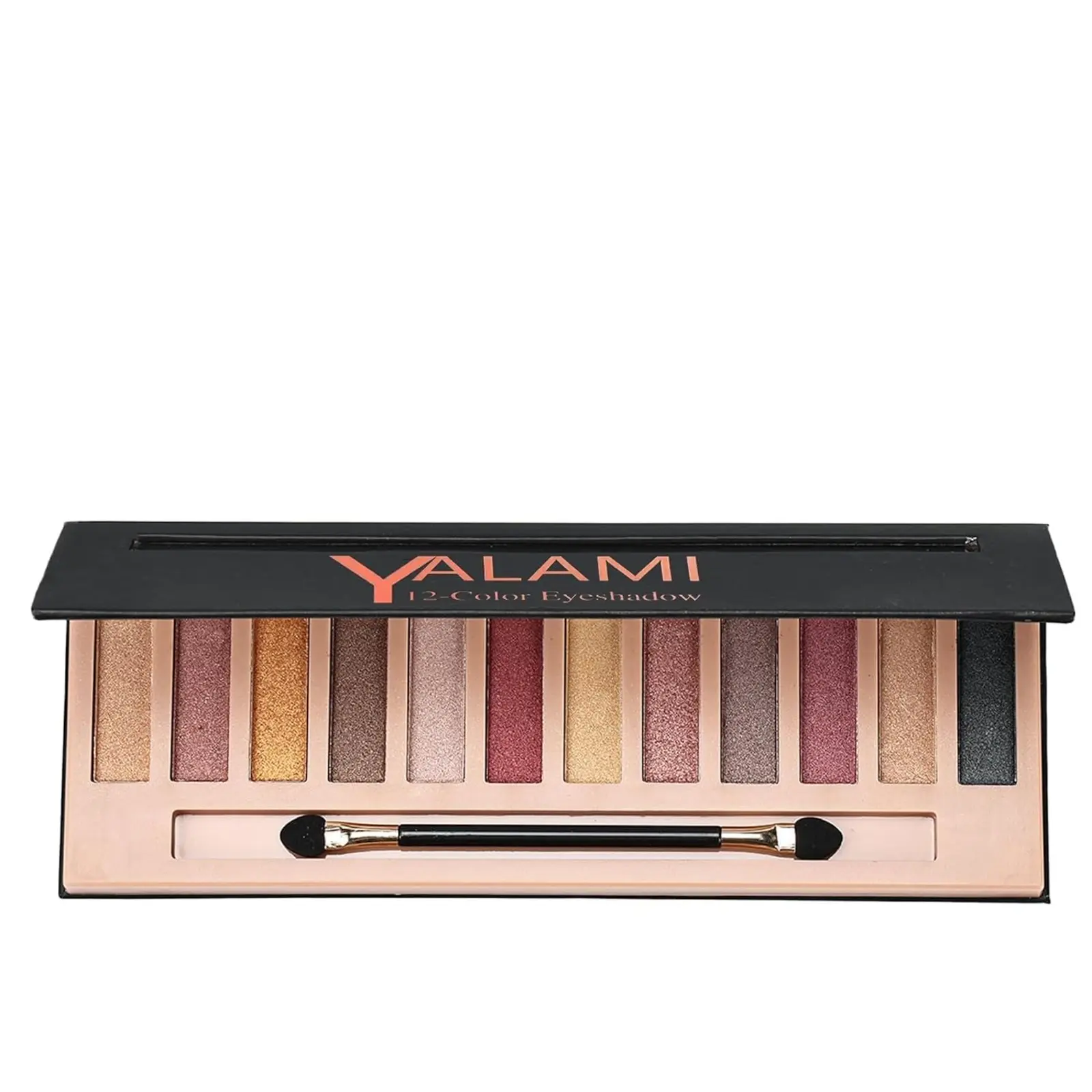 Sulily 12-Shade Nude Eyeshadow Palette Kit - Matte, Shimmer, Glitter Pigmented Smoky Eyeshadow Set with Mirror, Beauty Gift for Women