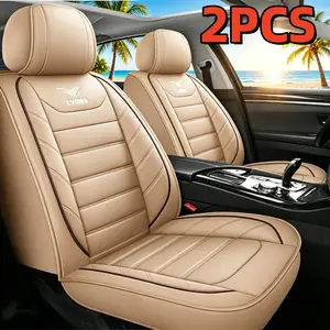 High-Quality Leather Car Seat Protectors - 2PCS Upgrade Your Car Interior Now for Enhanced Comfort and Style