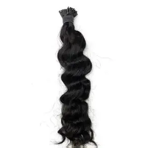 K-Tips Cambodian Natural Wavy Hair Extensions 100% Unprocessed Raw Hair 50 Pieces per Bundle Fullness to Ends