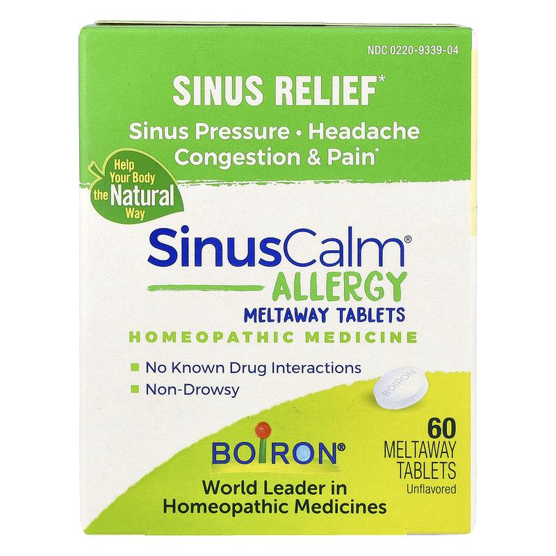 Boiron SinusCalm® Allergy, Unflavored, 60 Meltaway Tablets