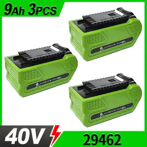 9.0Ah 40 Volt Lithium 29462 29472 Battery Replacement for GreenWork 40V Battery, Compatible with GreenWork 40V G-MAX Power Tools 29252 20202 22262 25312 25322 20642 22272 27062 21242 (Not for Gen 1)