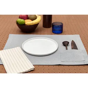 Placemats & Napkins Bundle:  Placemats with Pockets + Cloth Napkins / Set of 4 by MEEMA