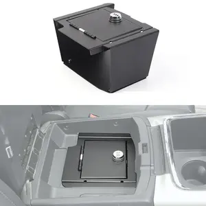 For 2009-2018 Dodge RAM Center Console Armrest Locking Box Safe Organizer