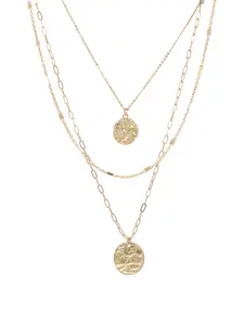 Bauble Sky Layered Multi-Chain Charm Necklace – Elegant Cable, Textured & Paperclip Chains with Detangler Closure for Tangle-Free Wear – Modern & Versatile Jewelry for Any Occasion