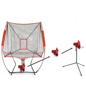 Double Play Pitch Back & Pitching Machine - Baseball Training Tool - 2-in-1 - Fielding & Hitting - Heater Sports