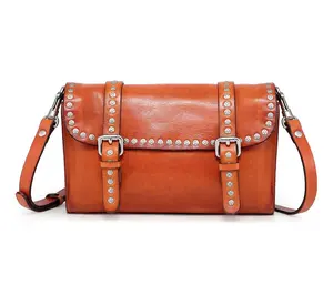 Old Trend Soul Stud Leather Convertible Crossbody
