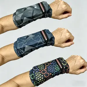3-Piece Sports Wristband Bag for Outdoor Cycling & Running Phone Armband with Zipper Multi-Purpose Storage for Coins Keys Secure Essentials Holder