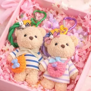 Cute Teddy Bear Plush Keychain – Bag Charm for Backpack, Keys & Purse