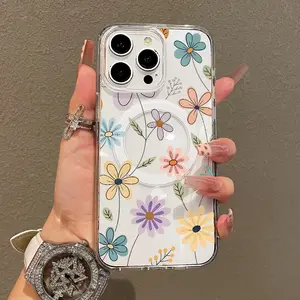 Soft Girl Magnetic Case for iPhone11/12/13/14/15/16/17/promax, Wildflower Daze Lightweight, Drop-Proof, MagSafe Compatible | Perfect for Teen Girls
