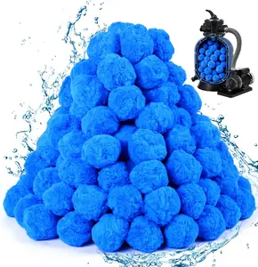 3.5 lbs Reusable Blue Pool Filter Balls for Sand Pump, Anti-clogging Filter Media Balls Replace Traditional Quartz Sands, Suitable for All Sand Filtration Systems