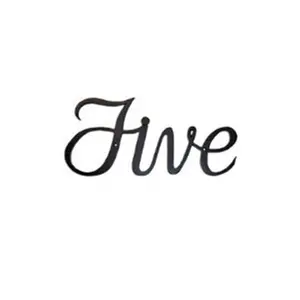 212 MAIN Aluminium Handcrafted Modern House Number 5 Sign - Small Script Font Home ID Decor, with Mount Hardware for Home Identification (SHN-5sm)