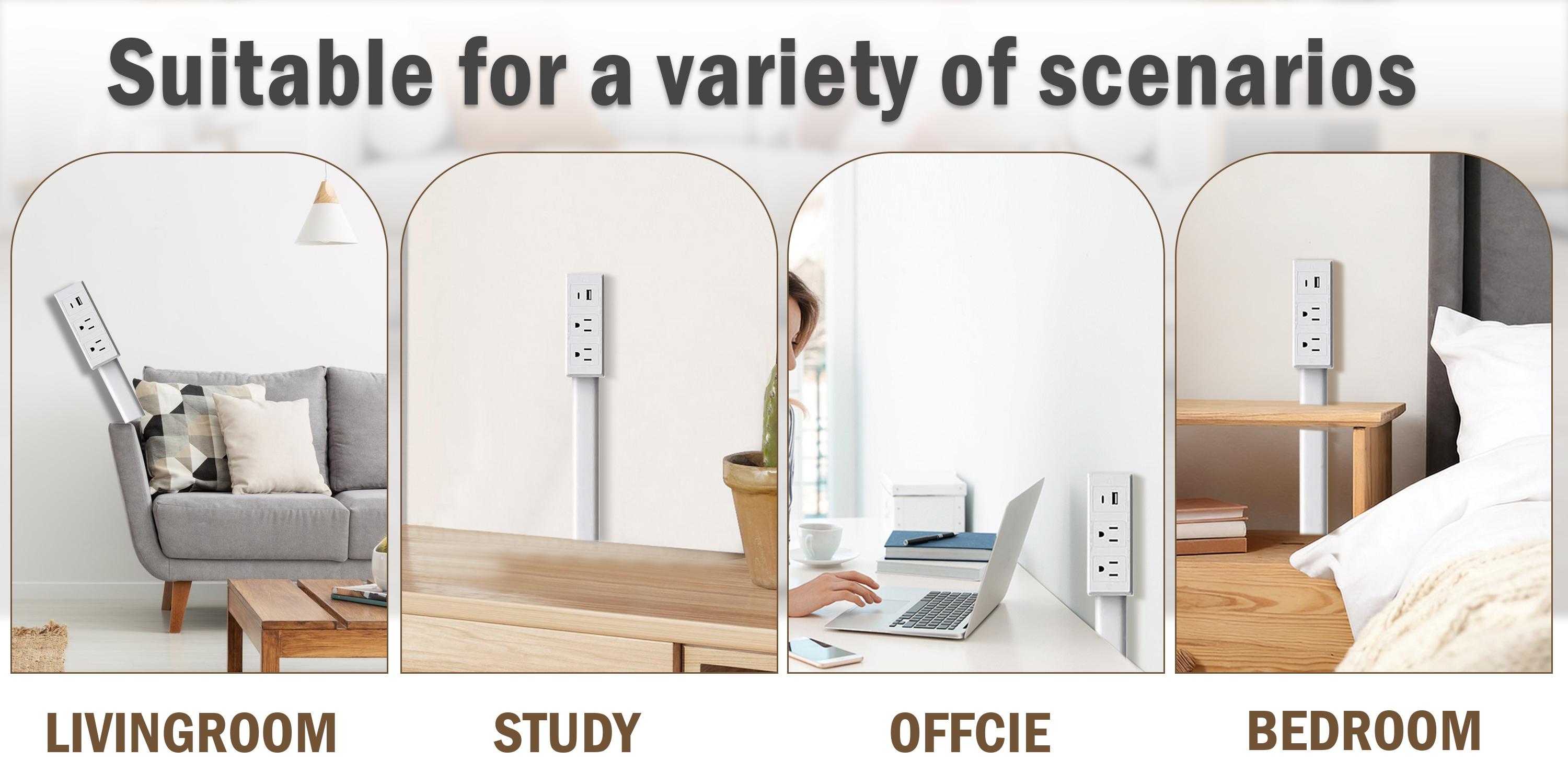 Premium 180° Rotating Power Outlet Extender with Adjustable Wall Plug Adapter and Multiple Sockets, Space-Saving Power Expander for Home and Nightstand Premium 180° Rotating Power Outlet Extender with Adjustable Wall Plug Adapter and Multiple Sockets, Space-Saving Power Expander for Home and Nightstand