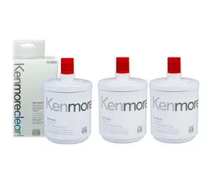 Kenmore clear Premium Refrigerator Water Filter 9890 469890P 09890 46-9890 ADQ72910902 ADQ72910907 Kenmore GEN11042FR-08 (3 Pack)