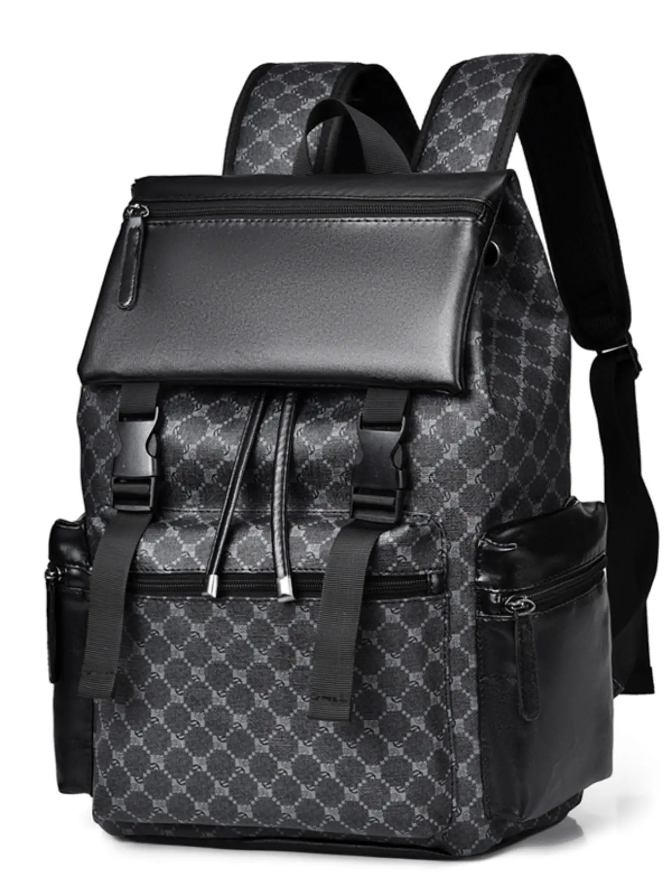 Fashionable Durable Geometric Pattern Backpack, Multi-functional Backpack, Casual Trendy Versatile High-quality Daily Commuting Bag Backpacks for Scho