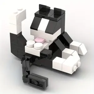 Creative Compatible Cute Cow Cat Building Blocks Small Particle Building Blocks DIY Small Ornament Toy |