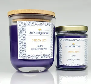 Stress Less Aromatherapy Coconut Soy Candle