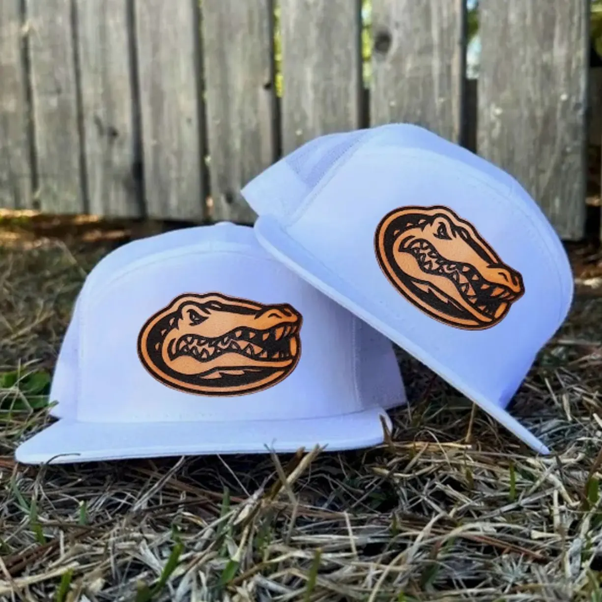 Gators Leather Patch  Retro Hat Trucker Hat Many Colors Snapback Hat, Unisex Casual Street Style, Gift Idea For Her Him, Unisex Everyday Wear