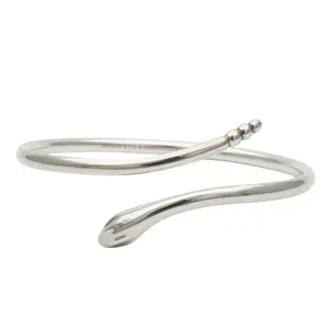 Pre-owned Tiffany & Co. Sterling Silver 925 (Ag925) Small Leather Goods Tiffany&Co. Snake Silver Bangle