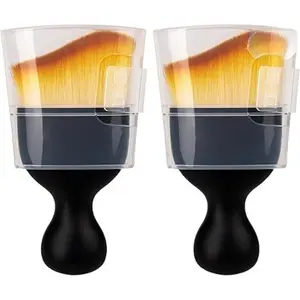 [New Deal] 2PCS Car Interior Detailing Brush, Auto Car Detailing Brush Dusting Brush, Soft Bristles Car Interior Cleaning Tool for Dashboard Interior, Exterior, Skylight, Leather, Dust Brush (Black)
