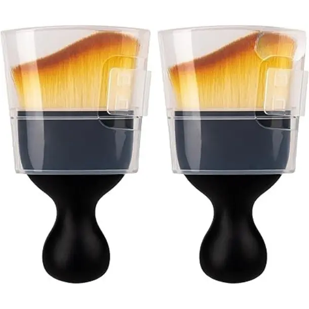 [New Deal] 2PCS Car Interior Detailing Brush, Auto Car Detailing Brush Dusting Brush, Soft Bristles Car Interior Cleaning Tool for Dashboard Interior, Exterior, Skylight, Leather, Dust Brush (Black), Car Detailing Products