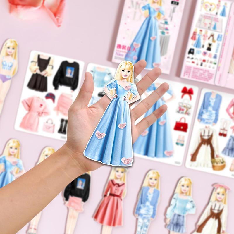 Magnetic Dress Up Paper Dolls for Girls Ages 4-7, Pretty Princess Game Paper Dolls Dress Up Toys, Creating Imaginative Birthday Gifts7