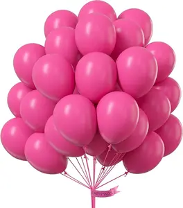 PartyWoo Hot Pink Balloons 50pcs 12 Inch Magenta Fuchsia Balloons for Baby Shower Gender Reveal Engagement Bachelorette Wedding Bridal Shower Anniversary Birthday Party Decorations Pink-Y12