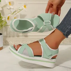 Women's Platform Wedge Sandals Casual Summer Pad High Heel Sandals Adjustable For Outdoor Leisure Travel