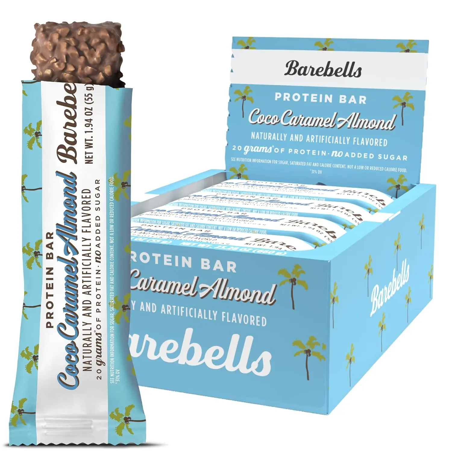 Barebells Protein Bars Coco Caramel Almond – 20g Protein (12 Bars)