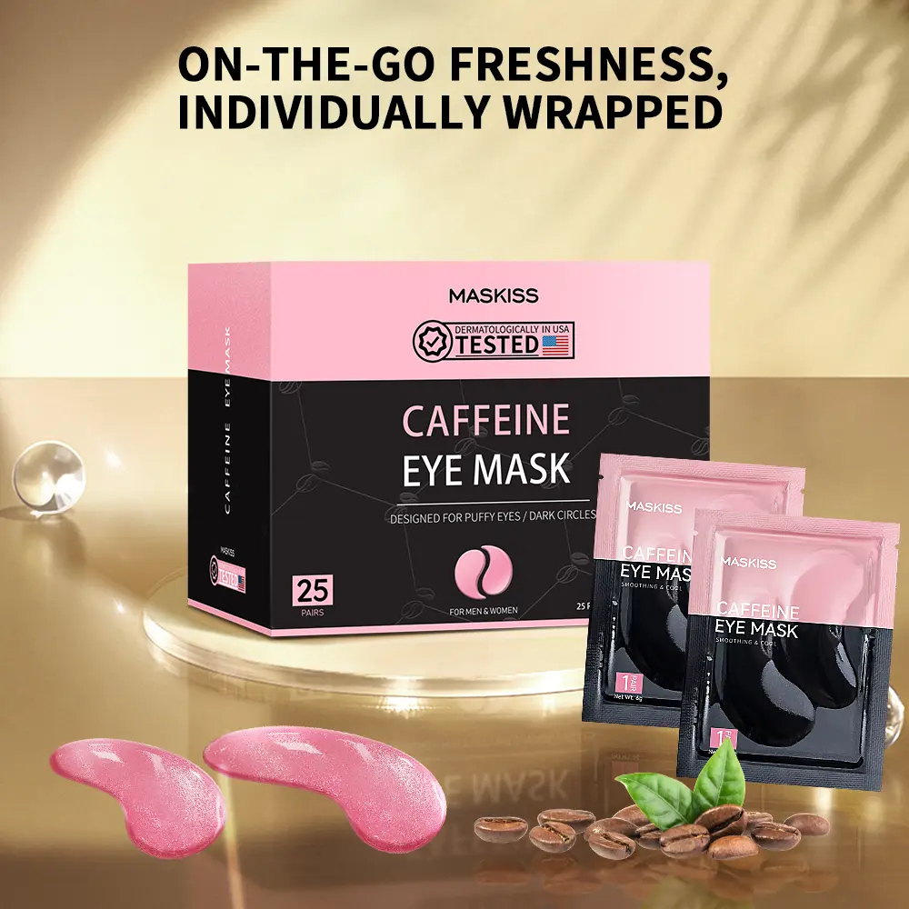 Pink Caffeine Eye Masks (25 Pairs)