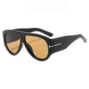 Oversized Aviator Sunglasses for Men Women, Retro Pilot Style PC Frame UV400 Protection Fashion Shades, Unisex 1373 Model