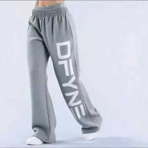 DFYNE Signature Wide Leg Jogger 2025 Autumn and Winter New Autumn and Winter Loose Pants Electric Blue daily outdoor sport