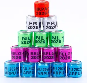 100Pcs Multicolor Aluminium Pigeon Leg Rings Dove Leg Rings Identify Pigeon Bands Plastic with 2026 Training Identify Birds Foot Ring Multicolor